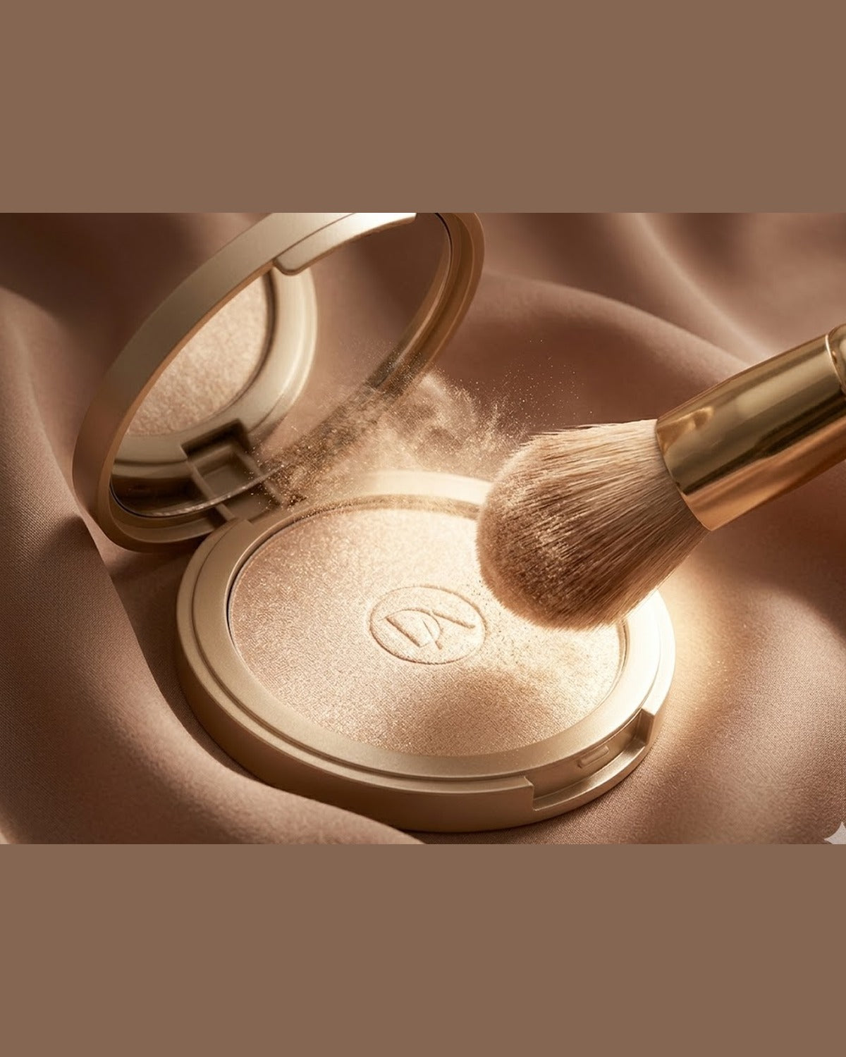 Finishing Glow Powder — shimmer application